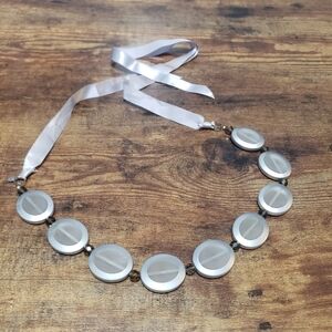 cookie Lee ribbon statement necklace 55 inches long